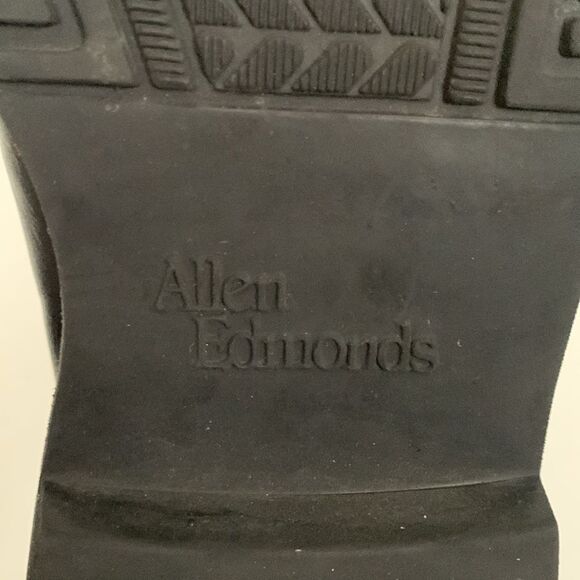 Allen Edmonds Black Leather Plain Toe Dress Shoe With Rubber Sole Size 11.5D - Picture 8 of 12